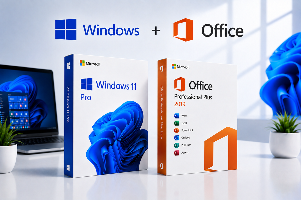 Pack Office 2019 Pro plus + Windows 11 Pro Ma clé Informatique