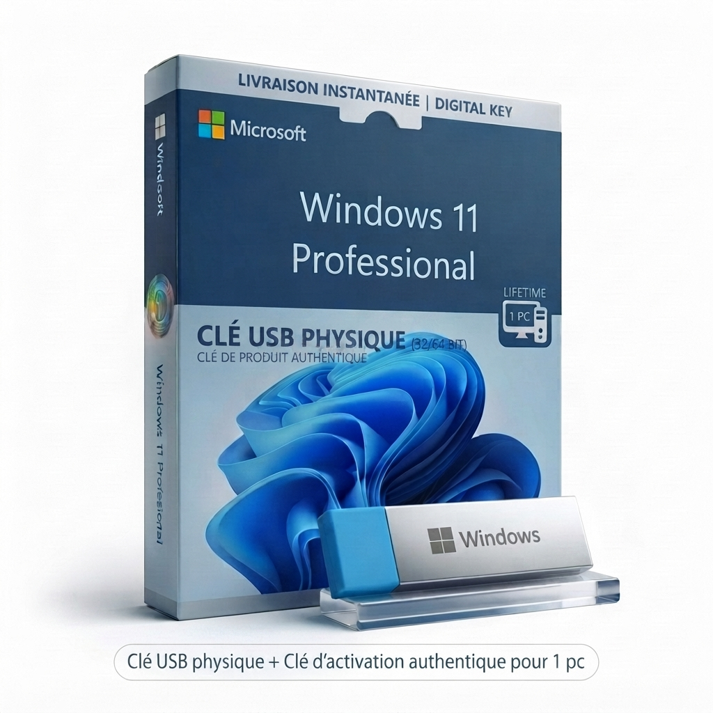 Windows 11 Pro : Licence Officielle + Clé USB d'Installation Ma clé Informatique